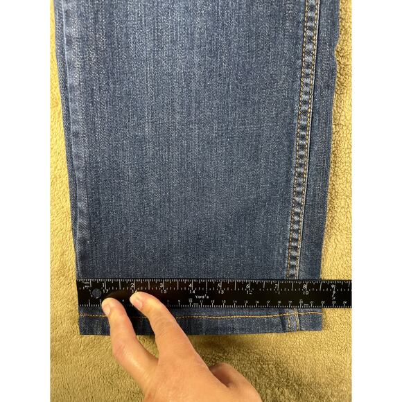 VTG Y2K Anchor Blue Men's Low Rise Slim Stretch Medium Wash Denim Jeans Sz 34x30 - Picture 3 of 11